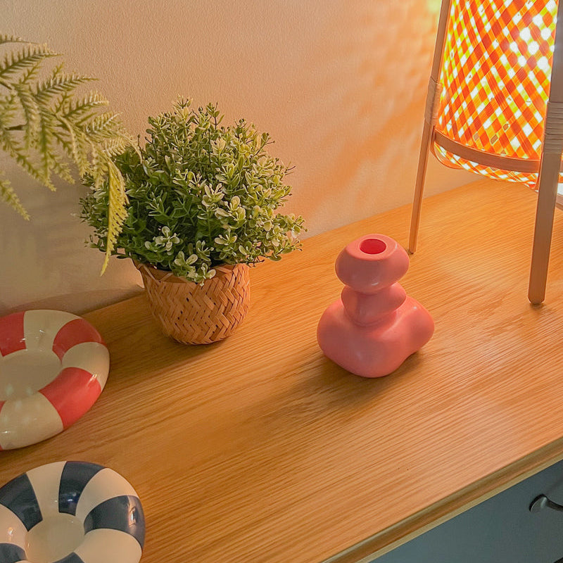 Bougeoir Karn rose sunrise