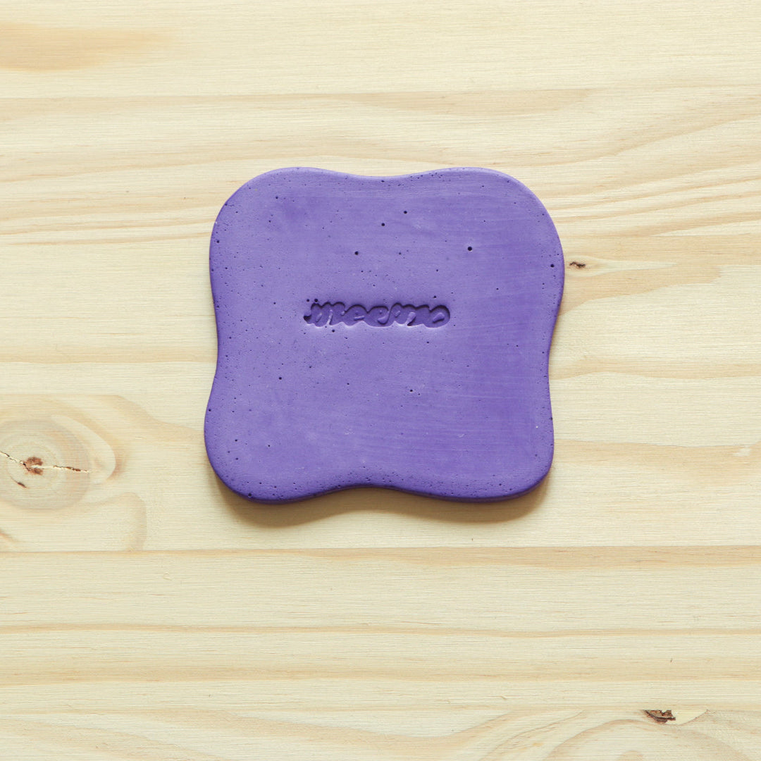 Sous-verres Galet violet (lot de 4)