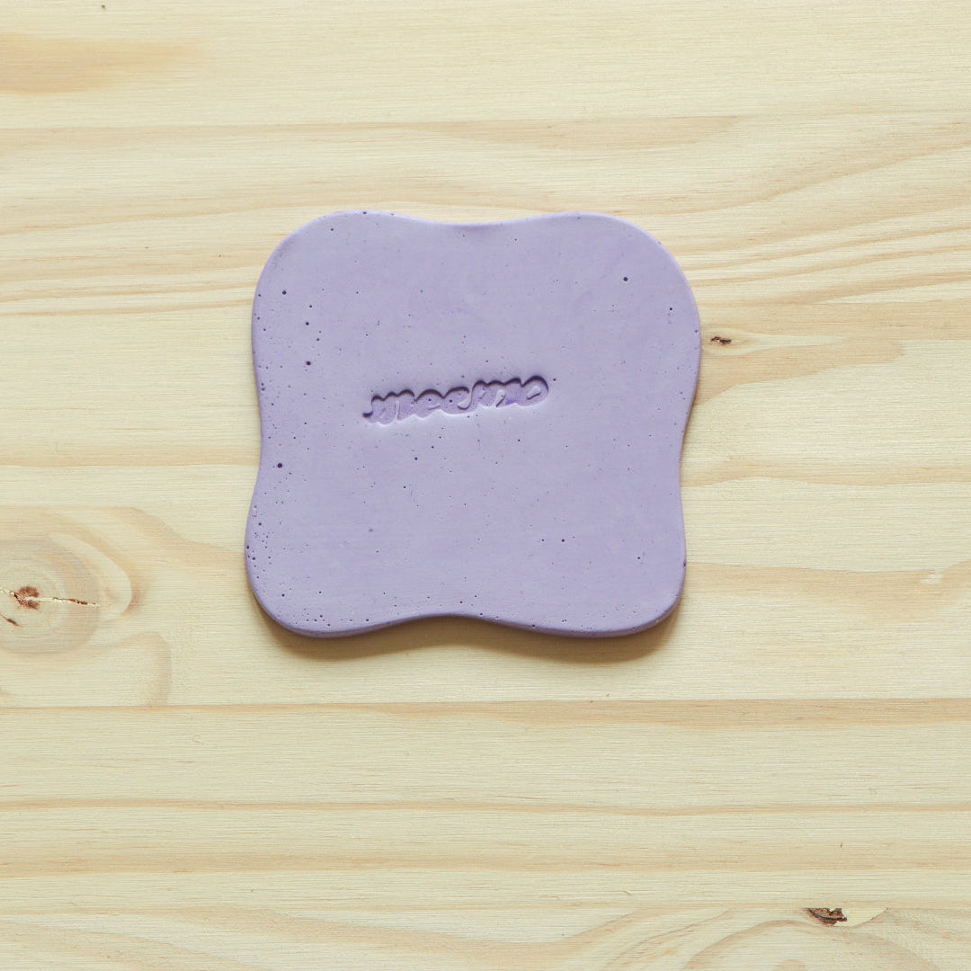 Sous-verre Galet mauve (lot de 4)