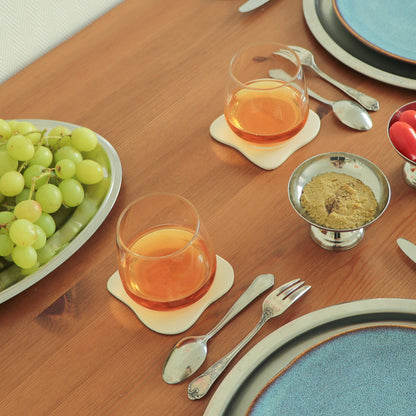 Sous-verre Galet blanc (lot de 4)