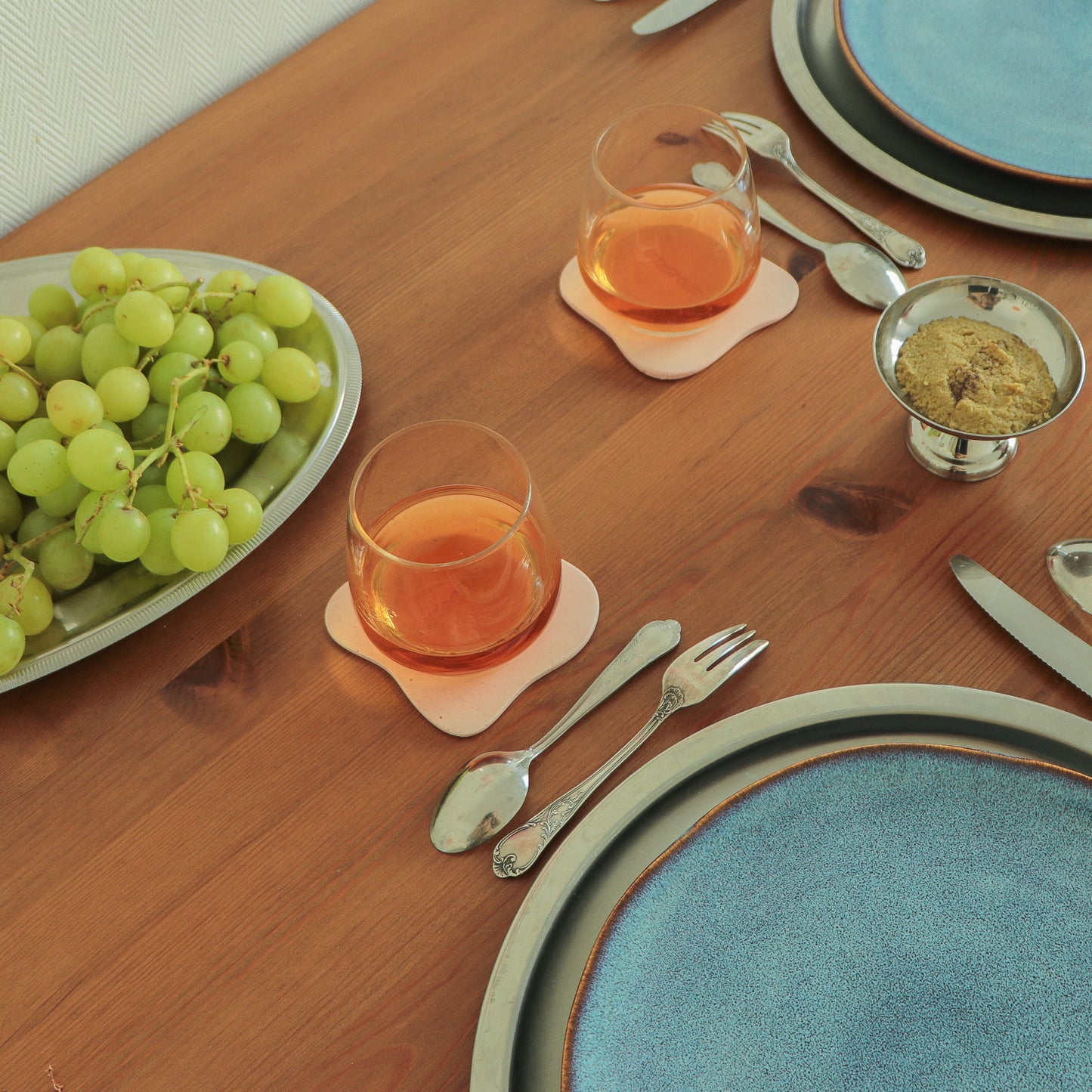 Sous-verre Galet rose (lot de 4)