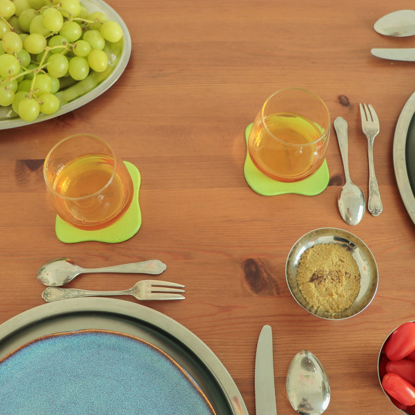 Sous-verre Galet vert (lot de 4)