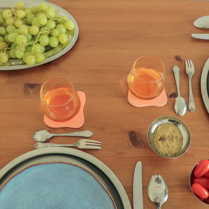 Sous-verre Galet orange (lot de 4)