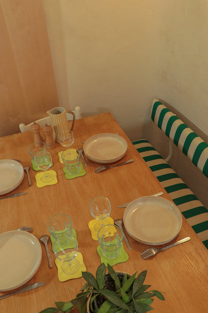 Sous-verre Galet vert (lot de 4)