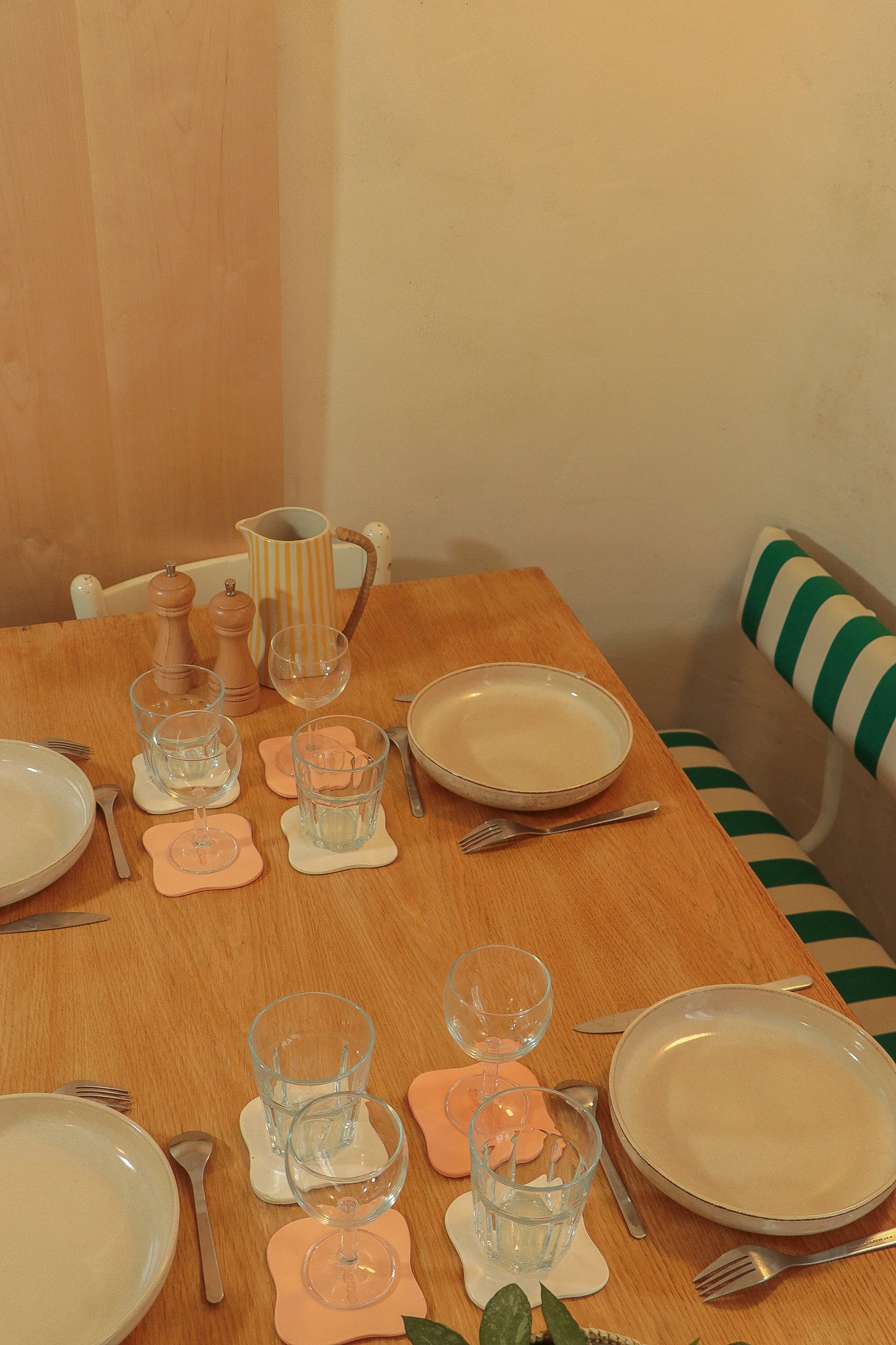 Sous-verre Galet blanc (lot de 4)