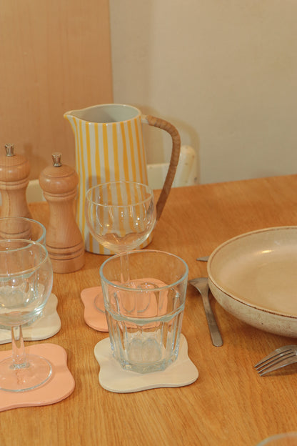 Sous-verre Galet orange (lot de 4)